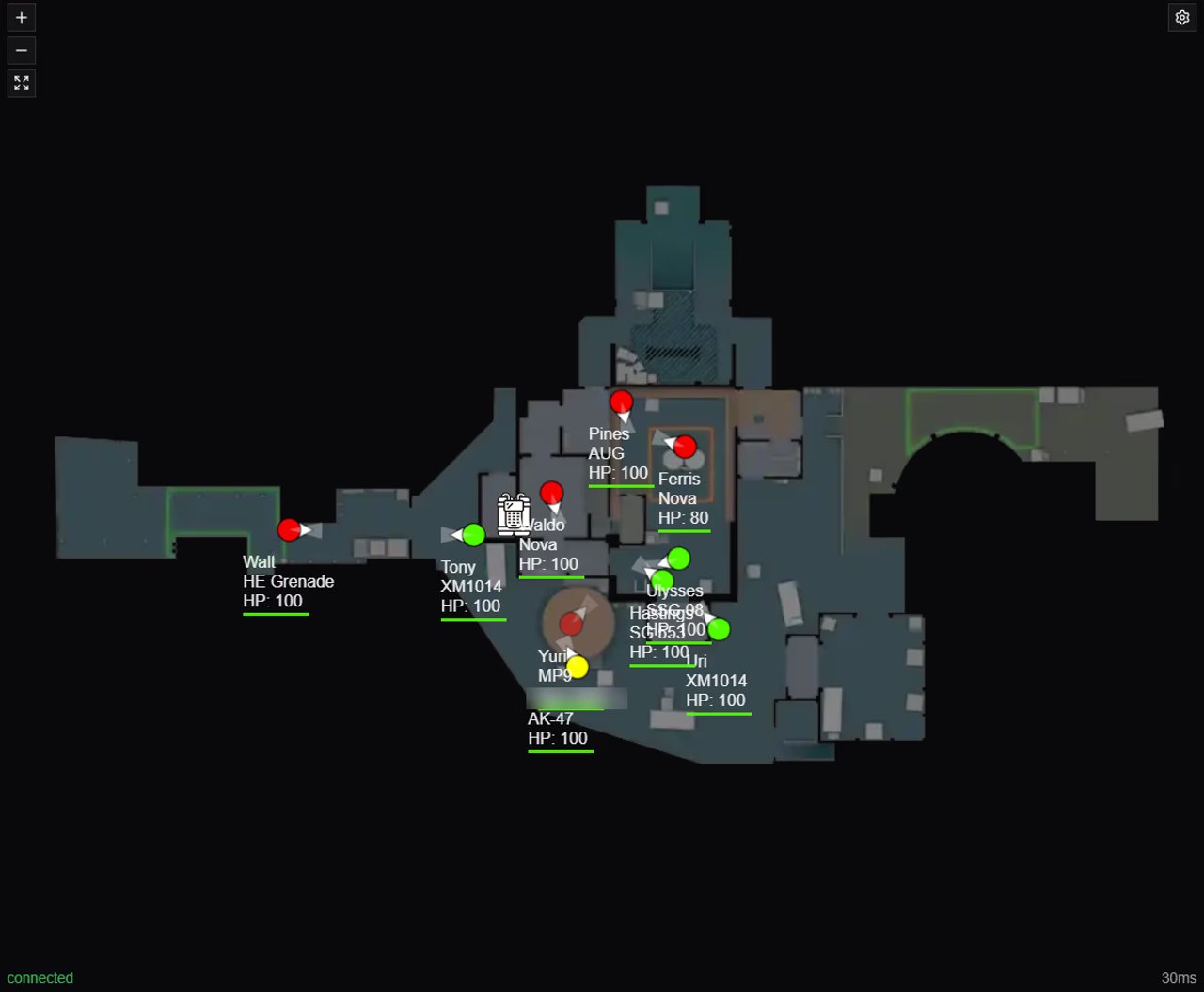 Снимок экрана CS2 Web Radar (STEAM), изображение 8