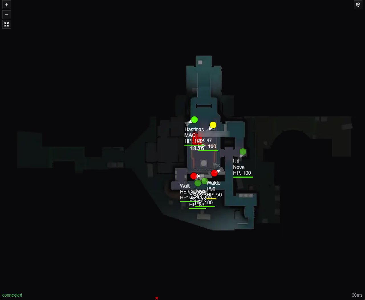Снимок экрана CS2 Web Radar (STEAM), изображение 9